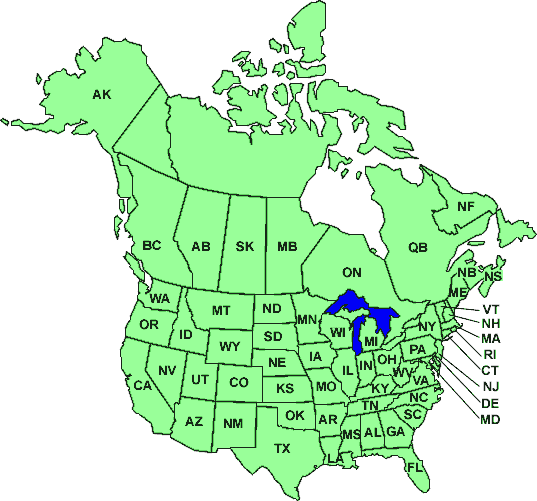 Please Wait, Image Map of North America